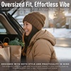 image:imageFunky Junque Slouchy Beanie for Women Winter Hat Warm Slouch Oversized Soft Chunky Cable Knit Beanies for Cold WeatherDark Olive