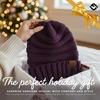 image:imageFunky Junque Slouchy Beanie for Women Winter Hat Warm Slouch Oversized Soft Chunky Cable Knit Beanies for Cold WeatherDark Purple