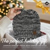 image:imageFunky Junque Slouchy Beanie for Women Winter Hat Warm Slouch Oversized Soft Chunky Cable Knit Beanies for Cold WeatherFour Tone Mix  Grey  Black  Beige  Light Beige