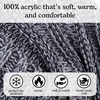 image:imageFunky Junque Slouchy Beanie for Women Winter Hat Warm Slouch Oversized Soft Chunky Cable Knit Beanies for Cold WeatherFour Tone Mix  Grey  Black  Beige  Light Beige