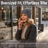 image:imageFunky Junque Slouchy Beanie for Women Winter Hat Warm Slouch Oversized Soft Chunky Cable Knit Beanies for Cold WeatherFour Tone Mix  Grey  Black  Beige  Light Beige