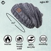 image:imageFunky Junque Slouchy Beanie for Women Winter Hat Warm Slouch Oversized Soft Chunky Cable Knit Beanies for Cold WeatherFour Tone Mix  Grey  Black  Beige  Light Beige