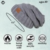 image:imageFunky Junque Slouchy Beanie for Women Winter Hat Warm Slouch Oversized Soft Chunky Cable Knit Beanies for Cold WeatherHeather Grey