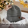 image:imageFunky Junque Slouchy Beanie for Women Winter Hat Warm Slouch Oversized Soft Chunky Cable Knit Beanies for Cold WeatherHeather Grey