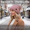 image:imageFunky Junque Slouchy Beanie for Women Winter Hat Warm Slouch Oversized Soft Chunky Cable Knit Beanies for Cold WeatherIndi Pink
