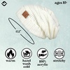 image:imageFunky Junque Slouchy Beanie for Women Winter Hat Warm Slouch Oversized Soft Chunky Cable Knit Beanies for Cold WeatherIvory