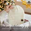 image:imageFunky Junque Slouchy Beanie for Women Winter Hat Warm Slouch Oversized Soft Chunky Cable Knit Beanies for Cold WeatherIvory