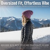 image:imageFunky Junque Slouchy Beanie for Women Winter Hat Warm Slouch Oversized Soft Chunky Cable Knit Beanies for Cold WeatherLavender