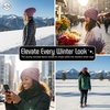 image:imageFunky Junque Slouchy Beanie for Women Winter Hat Warm Slouch Oversized Soft Chunky Cable Knit Beanies for Cold WeatherLavender