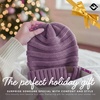 image:imageFunky Junque Slouchy Beanie for Women Winter Hat Warm Slouch Oversized Soft Chunky Cable Knit Beanies for Cold WeatherLavender