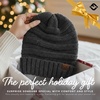 image:imageFunky Junque Slouchy Beanie for Women Winter Hat Warm Slouch Oversized Soft Chunky Cable Knit Beanies for Cold WeatherMelange Grey