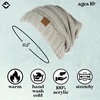 image:imageFunky Junque Slouchy Beanie for Women Winter Hat Warm Slouch Oversized Soft Chunky Cable Knit Beanies for Cold WeatherMercury