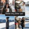 image:imageFunky Junque Slouchy Beanie for Women Winter Hat Warm Slouch Oversized Soft Chunky Cable Knit Beanies for Cold WeatherMetallic Grey on Charcoal