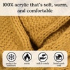 image:imageFunky Junque Slouchy Beanie for Women Winter Hat Warm Slouch Oversized Soft Chunky Cable Knit Beanies for Cold WeatherMustard