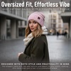 image:imageFunky Junque Slouchy Beanie for Women Winter Hat Warm Slouch Oversized Soft Chunky Cable Knit Beanies for Cold WeatherPale Pink