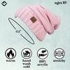 image:imageFunky Junque Slouchy Beanie for Women Winter Hat Warm Slouch Oversized Soft Chunky Cable Knit Beanies for Cold WeatherPale Pink