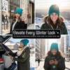 image:imageFunky Junque Slouchy Beanie for Women Winter Hat Warm Slouch Oversized Soft Chunky Cable Knit Beanies for Cold WeatherTeal