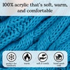 image:imageFunky Junque Slouchy Beanie for Women Winter Hat Warm Slouch Oversized Soft Chunky Cable Knit Beanies for Cold WeatherTeal