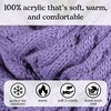 image:imageFunky Junque Slouchy Beanie for Women Winter Hat Warm Slouch Oversized Soft Chunky Cable Knit Beanies for Cold WeatherViolet