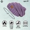 image:imageFunky Junque Slouchy Beanie for Women Winter Hat Warm Slouch Oversized Soft Chunky Cable Knit Beanies for Cold WeatherViolet