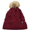 image:imageFunky Junque Toddler Girl Winter Hat Beanie with Faux Fur Pom Pom Warm Cable Knit Fleece Lined Cap Ages 25Burgundy