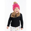 image:imageFunky Junque Toddler Girl Winter Hat Beanie with Faux Fur Pom Pom Warm Cable Knit Fleece Lined Cap Ages 25Candy Pink