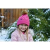 image:imageFunky Junque Toddler Girl Winter Hat Beanie with Faux Fur Pom Pom Warm Cable Knit Fleece Lined Cap Ages 25Candy Pink
