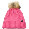 image:imageFunky Junque Toddler Girl Winter Hat Beanie with Faux Fur Pom Pom Warm Cable Knit Fleece Lined Cap Ages 25Candy Pink