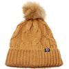 image:imageFunky Junque Toddler Girl Winter Hat Beanie with Faux Fur Pom Pom Warm Cable Knit Fleece Lined Cap Ages 25Tan