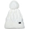 image:imageFunky Junque Toddler Girl Winter Hat Beanie with Faux Fur Pom Pom Warm Cable Knit Fleece Lined Cap Ages 25White