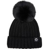 image:imageFunky Junque Toddler Winter Hat with Detachable Pom Poms Warm Knitted Beanie Cap Stretchy Fit for Girls and Boys Ages 16Black