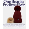 image:imageFunky Junque Toddler Winter Hat with Detachable Pom Poms Warm Knitted Beanie Cap Stretchy Fit for Girls and Boys Ages 16Burgundy