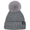 image:imageFunky Junque Toddler Winter Hat with Detachable Pom Poms Warm Knitted Beanie Cap Stretchy Fit for Girls and Boys Ages 16Charcoal