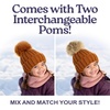 image:imageFunky Junque Toddler Winter Hat with Detachable Pom Poms Warm Knitted Beanie Cap Stretchy Fit for Girls and Boys Ages 16Rust