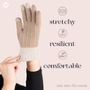 image:imageFunky Junque Touchscreen Gloves for Women 2Tone Winter Cold Weather Ladies Knit Warm Cute Cozy DesignBeige