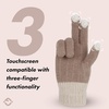 image:imageFunky Junque Touchscreen Gloves for Women 2Tone Winter Cold Weather Ladies Knit Warm Cute Cozy DesignBeige