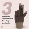 image:imageFunky Junque Touchscreen Gloves for Women 2Tone Winter Cold Weather Ladies Knit Warm Cute Cozy DesignCharcoal