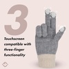 image:imageFunky Junque Touchscreen Gloves for Women 2Tone Winter Cold Weather Ladies Knit Warm Cute Cozy DesignLight Grey