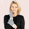 image:imageFunky Junque Touchscreen Gloves for Women 2Tone Winter Cold Weather Ladies Knit Warm Cute Cozy DesignLight Grey