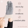 image:imageFunky Junque Touchscreen Gloves for Women 2Tone Winter Cold Weather Ladies Knit Warm Cute Cozy DesignLight Grey