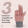 image:imageFunky Junque Touchscreen Gloves for Women 2Tone Winter Cold Weather Ladies Knit Warm Cute Cozy DesignPink