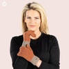 image:imageFunky Junque Touchscreen Gloves for Women 2Tone Winter Cold Weather Ladies Knit Warm Cute Cozy DesignRust