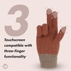 image:imageFunky Junque Touchscreen Gloves for Women 2Tone Winter Cold Weather Ladies Knit Warm Cute Cozy DesignRust
