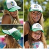 image:imageFunky Junque Trucker Hats Mommy and Me Mesh Caps Baseball Sun Beach Summer Caps for FamilyAdultKids  Lightning Bolt Smiley GreenWhite
