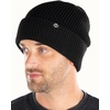 image:imageFunky Junque Unisex Waffle Beanie Knit Winter Hat Super Soft Ultra Warm DoubleLayered Ski Cap with Ribbed CuffBlack