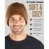image:imageFunky Junque Unisex Waffle Beanie Knit Winter Hat Super Soft Ultra Warm DoubleLayered Ski Cap with Ribbed CuffBrown