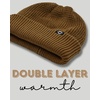 image:imageFunky Junque Unisex Waffle Beanie Knit Winter Hat Super Soft Ultra Warm DoubleLayered Ski Cap with Ribbed CuffBrown
