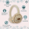 image:imageFunky Junque Winter Ear Muffs for Kids Girl Boy Fuzzy Cozy Warm Earmuffs Adjustable Cold Weather Ear Warmer Ages 412Cable Knit  Beige