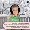 image:imageFunky Junque Winter Ear Muffs for Kids Girl Boy Fuzzy Cozy Warm Earmuffs Adjustable Cold Weather Ear Warmer Ages 412Cable Knit  Black