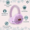 image:imageFunky Junque Winter Ear Muffs for Kids Girl Boy Fuzzy Cozy Warm Earmuffs Adjustable Cold Weather Ear Warmer Ages 412Cable Knit  Lavender